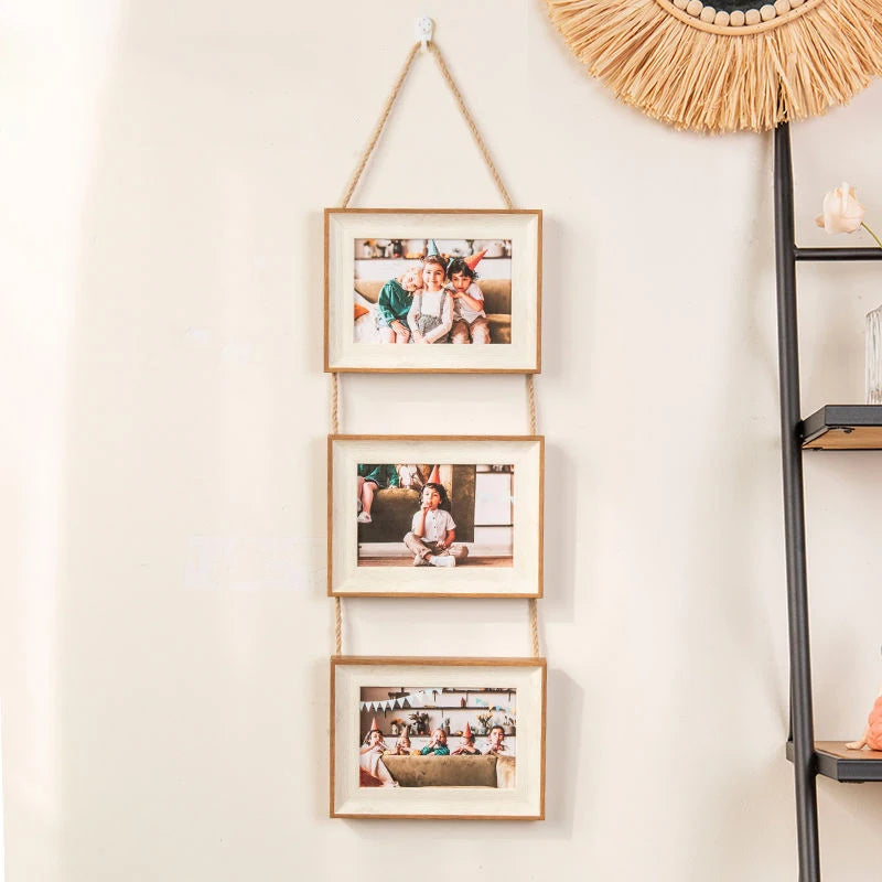Collage Picture Frames,Hanging Photo Frame Set Display Vertical 5/6/7/8 inch Pictures Photo Postcard for Home Office Wall Decor