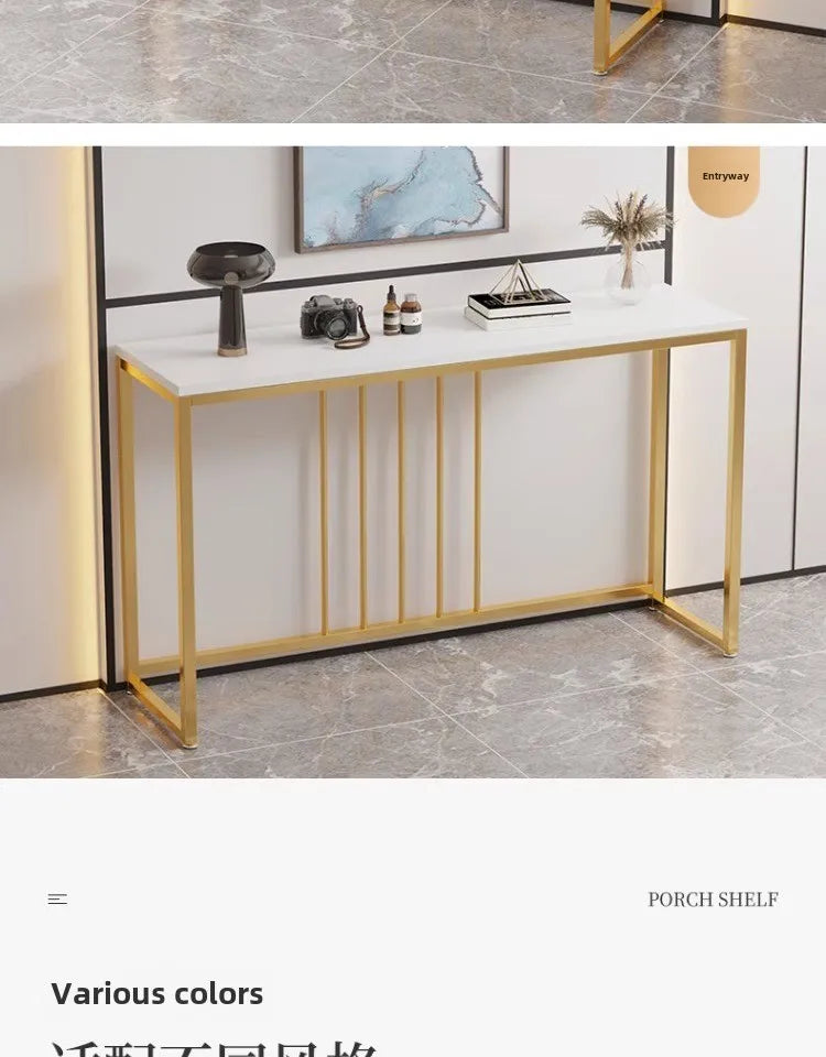 Modern Home Console Table High-looking and Light Luxury Storage Display Shelf Narrow Table for Hallway Entryway Living Room
