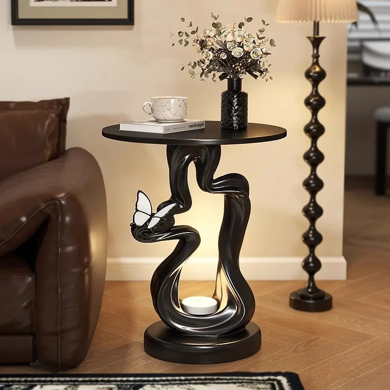 Artistic Creative Living Room End Tables Aesthetic Luxury Modern Nordic Sofa Side Coffee Table Waterproof Steadiness Home Decor