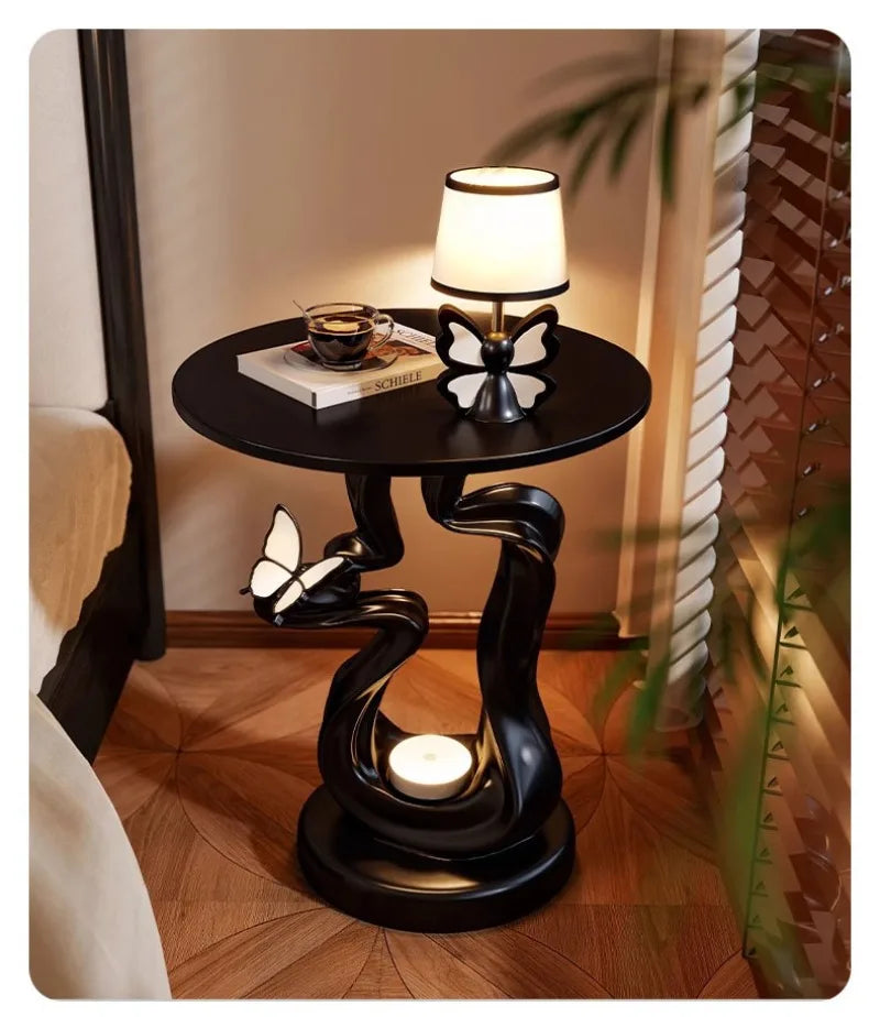 Artistic Creative Living Room End Tables Aesthetic Luxury Modern Nordic Sofa Side Coffee Table Waterproof Steadiness Home Decor