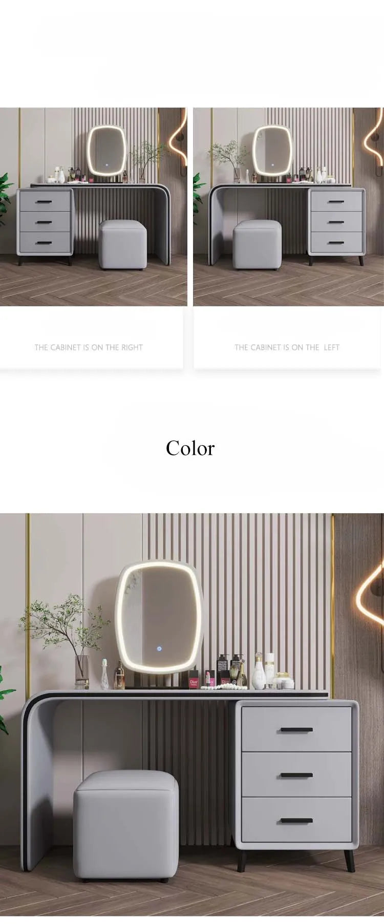 Home Furniture High Quality Dressing Table Modern Luxury Makeup Table Bedroom Minimalist Storage Integrated Dressing Table