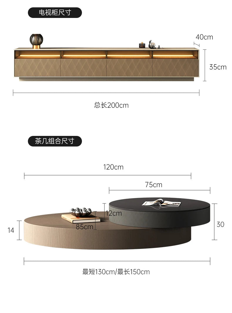 Design Luxury Coffee Table Living Room Storage Minimalist Books Tables Rotate Modern Mesa De Centro De Sala Home Furniture