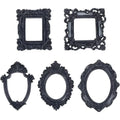 5 Pcs Resin Frame Gothic Photo Frame Black Antique Picture Frame Wall Gallery Picture Frame Home Photography Decoration