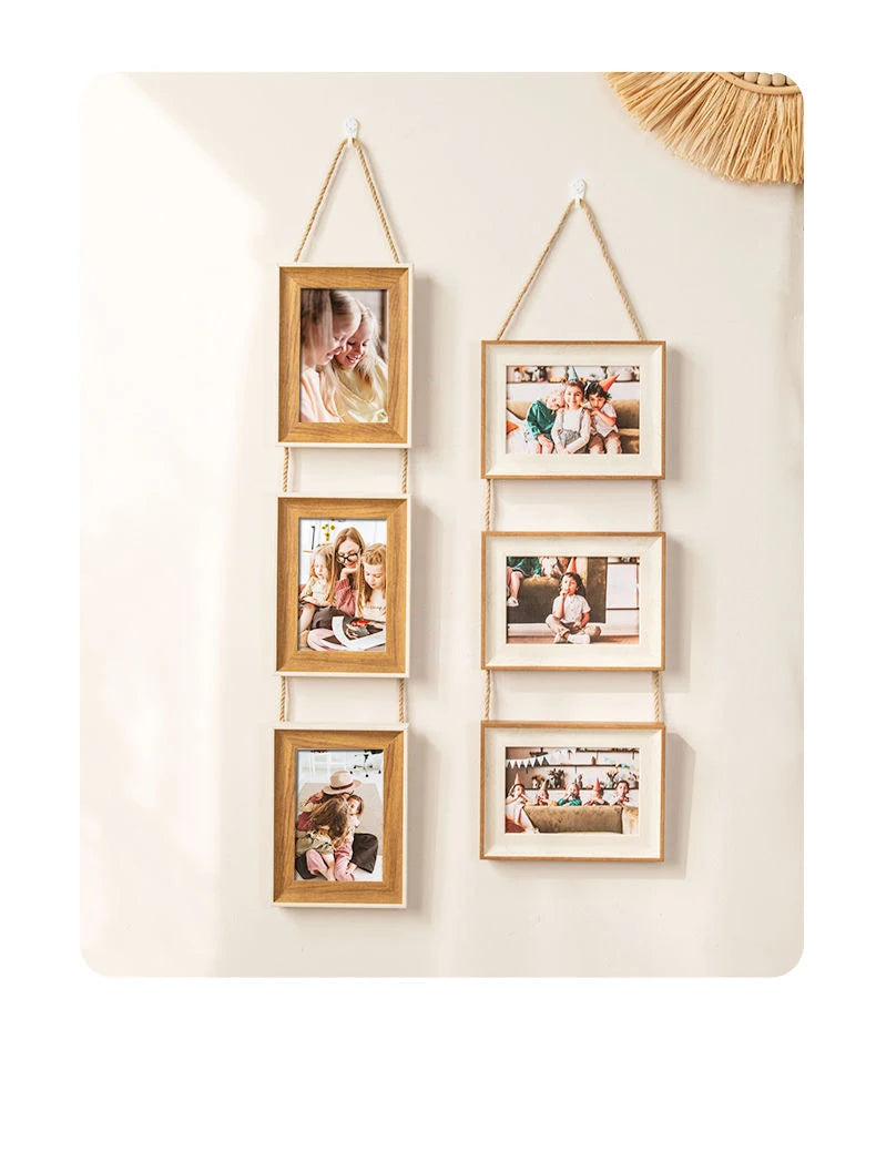 Collage Picture Frames,Hanging Photo Frame Set Display Vertical 5/6/7/8 inch Pictures Photo Postcard for Home Office Wall Decor