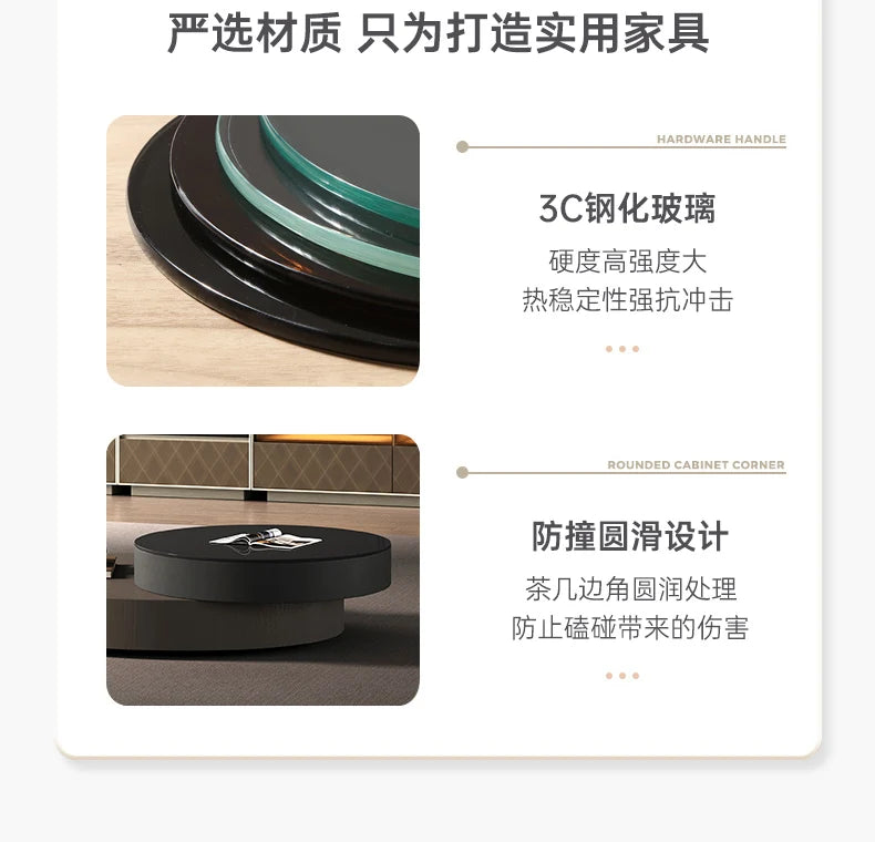 Design Luxury Coffee Table Living Room Storage Minimalist Books Tables Rotate Modern Mesa De Centro De Sala Home Furniture