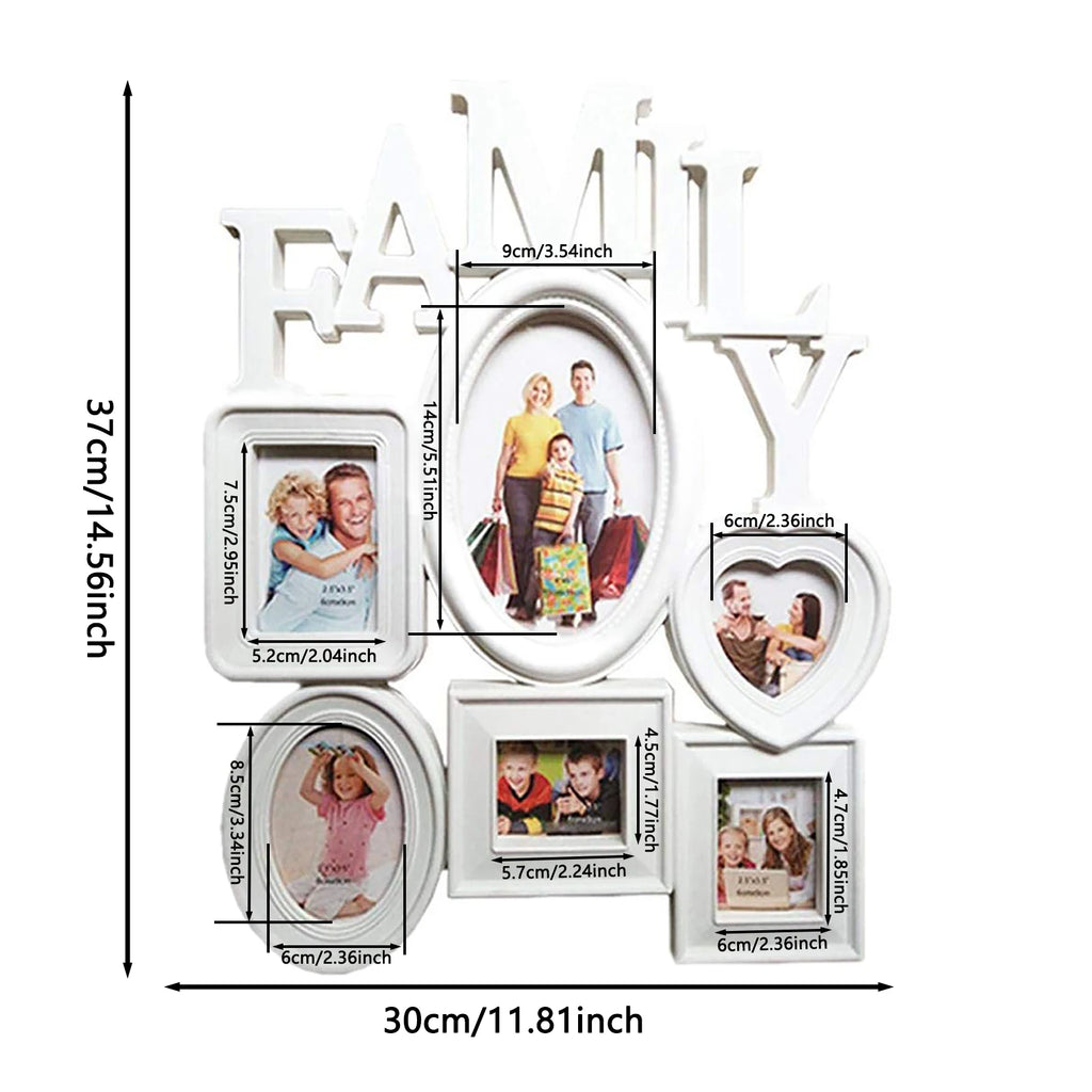 30*37cm Family Photo Frames Wall Hanging  Easy Installation Modern Minimalist Frame for Photo Picture Display Use