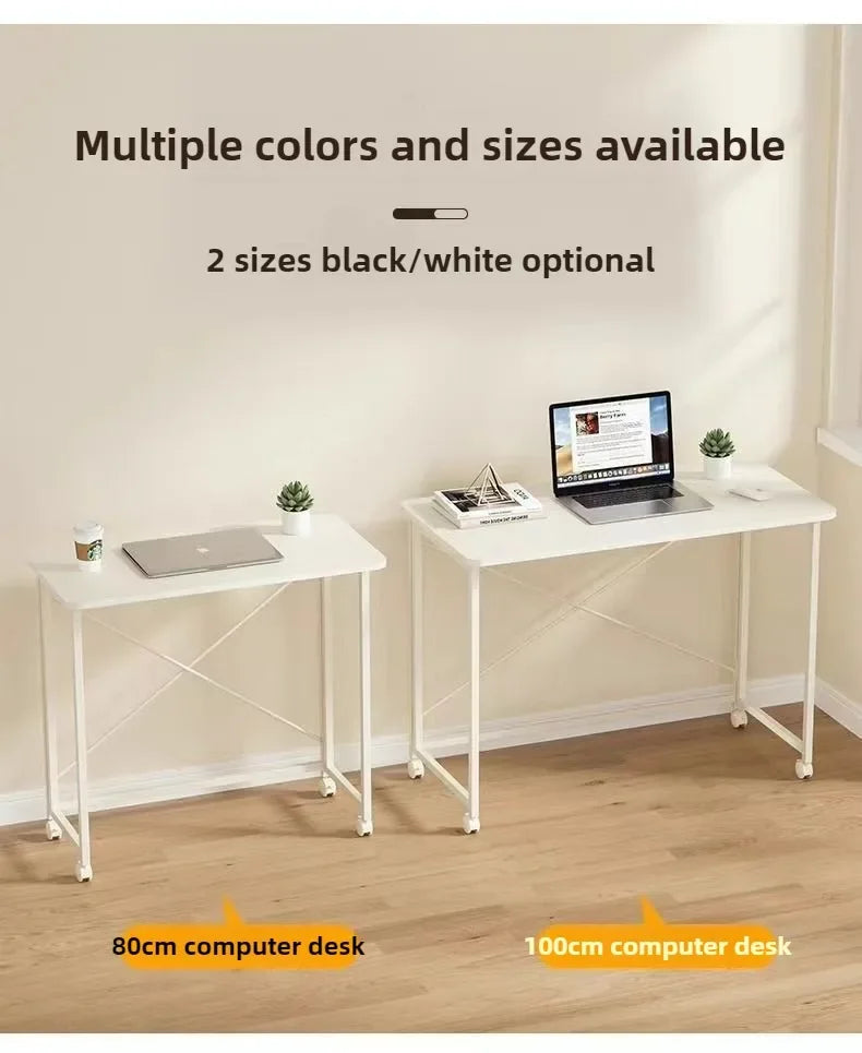 Home Foldable Table Small Portable Version No Installation Table Foldable and Movable Rectangular Space Saving Version
