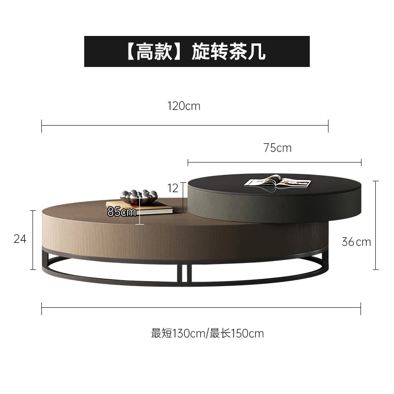 Design Luxury Coffee Table Living Room Storage Minimalist Books Tables Rotate Modern Mesa De Centro De Sala Home Furniture