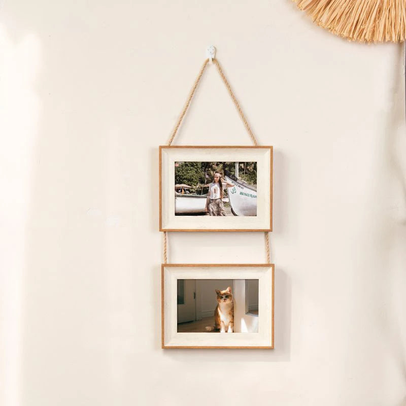 Collage Picture Frames,Hanging Photo Frame Set Display Vertical 5/6/7/8 inch Pictures Photo Postcard for Home Office Wall Decor