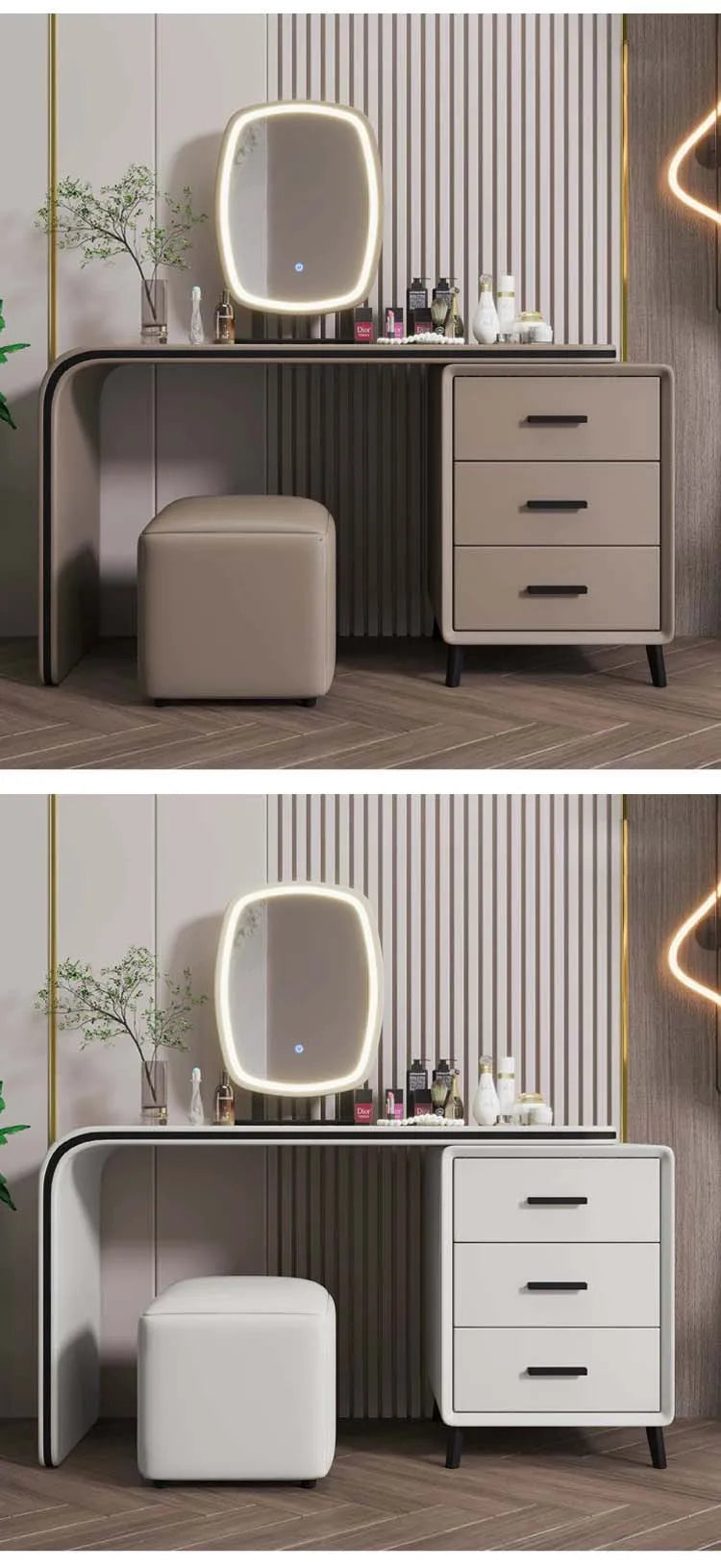 Home Furniture High Quality Dressing Table Modern Luxury Makeup Table Bedroom Minimalist Storage Integrated Dressing Table