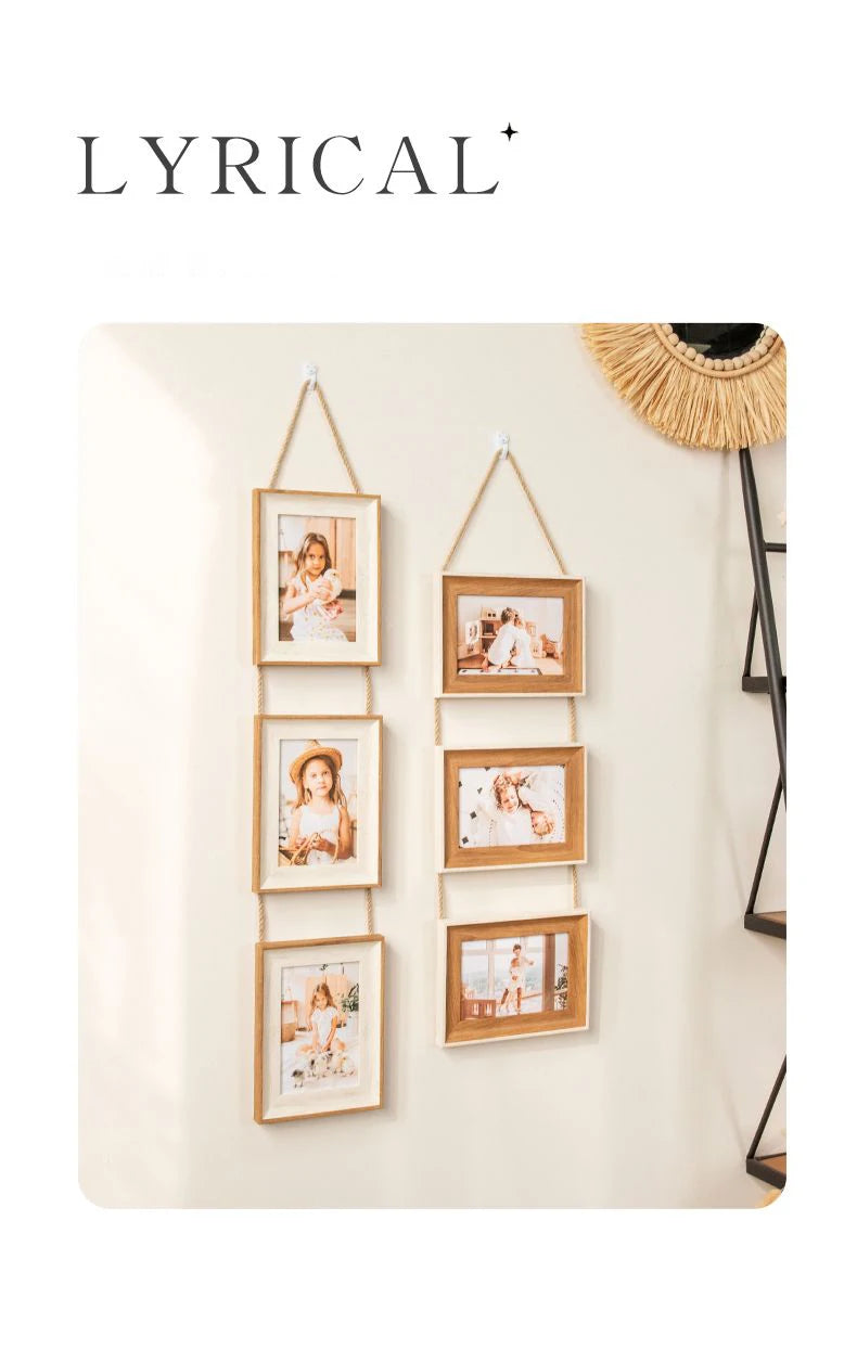 Collage Picture Frames,Hanging Photo Frame Set Display Vertical 5/6/7/8 inch Pictures Photo Postcard for Home Office Wall Decor