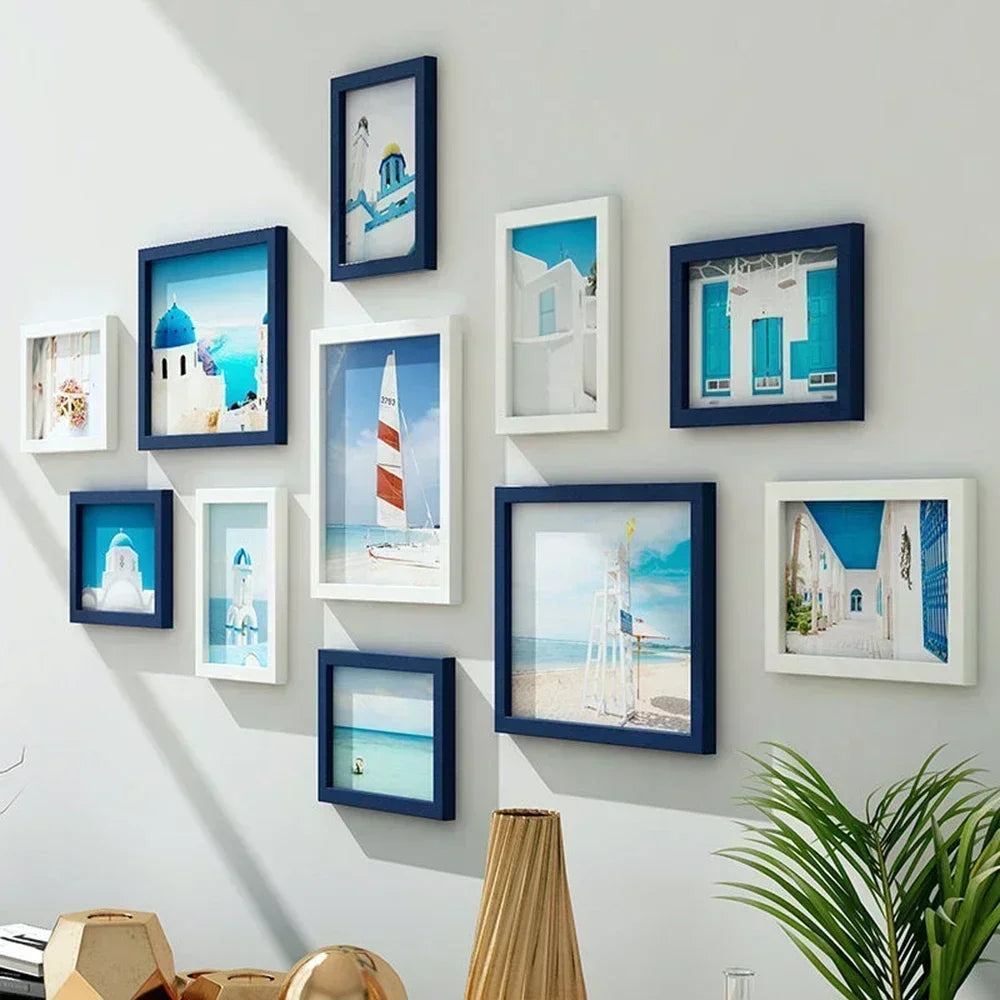 11pcs Picture Frames Photo Wall Home Decor Living Room Wall Mounted Set Pictures Frames for Restaurant Decoration