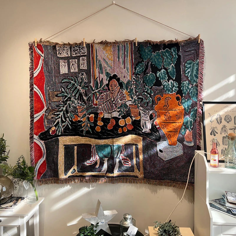 Casual Blankets Bed Decoration Woman Henri Matisse Carpet Sofa Sofa Blanket Throw Blankets Leisure Rug Single Tapestry drop ship