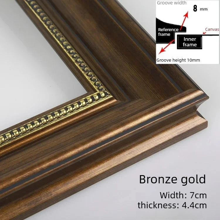 Elegant Luxury Frame European Art Gallery Antique Gravel Poster Frame Picture Vintage Wall Panels Cadre Photo Mural Home Decor