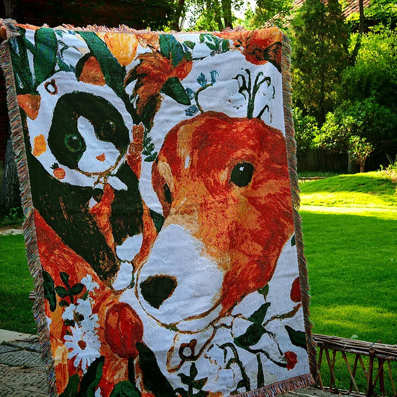 Art Tapestry Sofa Blanket Home Decor Camping Hanging Blanket Moe Garden Collection Decorative Carpet