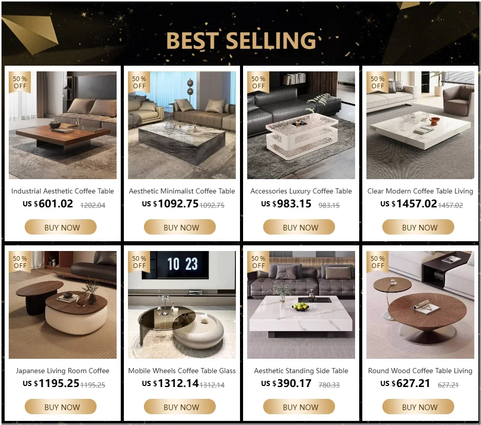 Designer Rotate Coffee Tables Hallway Bistro Irregular Luxury Tea Tables Hospitality Space Saving Table Basse Home Decorations