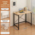 Home Foldable Table Small Portable Version No Installation Table Foldable and Movable Rectangular Space Saving Version