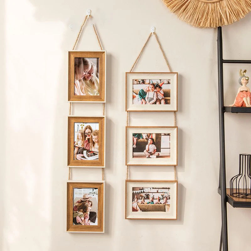 Collage Picture Frames,Hanging Photo Frame Set Display Vertical 5/6/7/8 inch Pictures Photo Postcard for Home Office Wall Decor