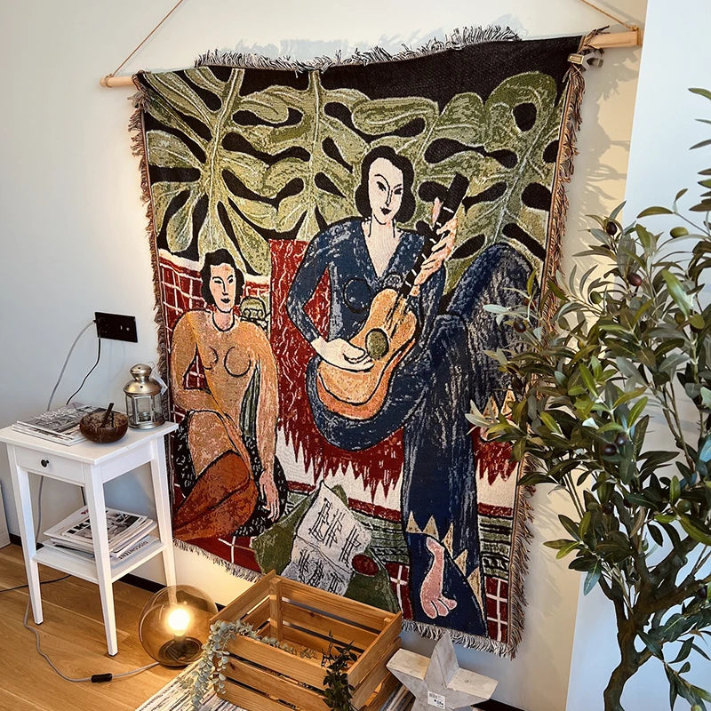 Casual Blankets Bed Decoration Woman Henri Matisse Carpet Sofa Sofa Blanket Throw Blankets Leisure Rug Single Tapestry drop ship