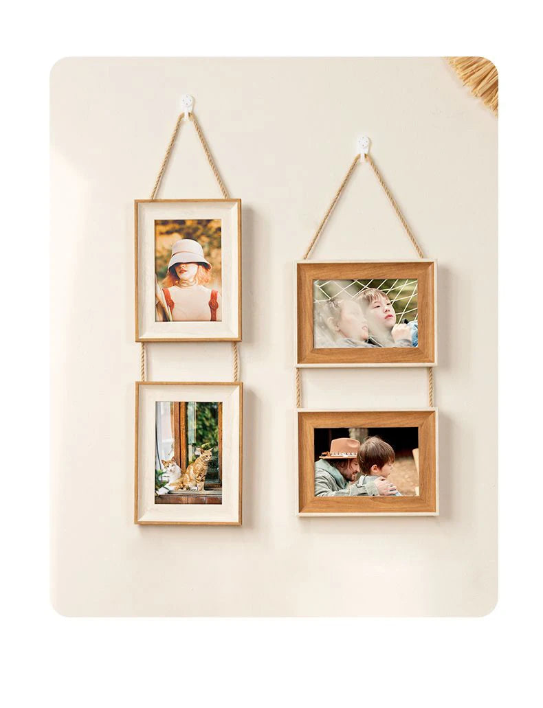 Collage Picture Frames,Hanging Photo Frame Set Display Vertical 5/6/7/8 inch Pictures Photo Postcard for Home Office Wall Decor