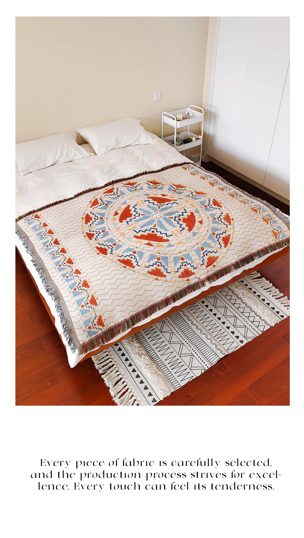 Bohemian Theme Throw Blanket for Home Decor and Outdoor Activities Bed Plaid Blankets & Throws Sofa Bedspread, Sofa cover
